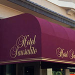 Entrance Canopy with Painted Logo