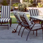 Patio Set with Striped Cushions