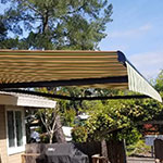 Retractable Striped Awning